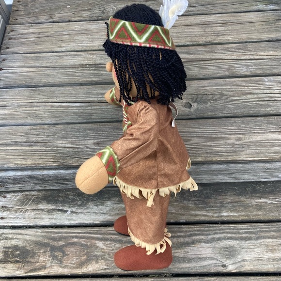 PRIMA CREATIONS VINTAGE NATIVE AMERICAN BOY THANKSGIVING DECOR FIGURE - Picture 4 of 6